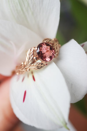 Pink tourmaline engagement ring / Cornus - Eden Garden Jewelry™