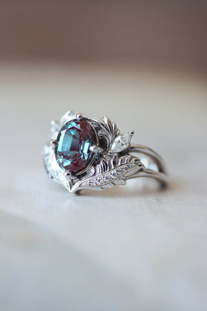 Adonis | oval gemstone setting with marquises - Eden Garden Jewelry™