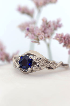 Natural sapphire engagement ring / Azalea - Eden Garden Jewelry™