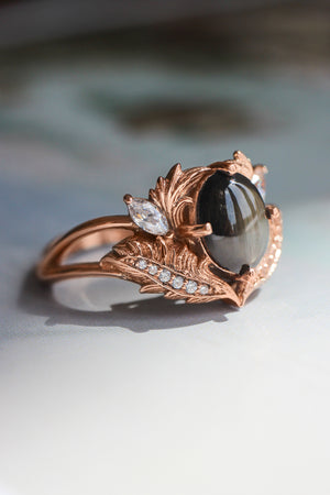 Adonis | oval gemstone setting with marquises - Eden Garden Jewelry™