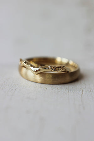 Wisteria | simple matching wedding band - Eden Garden Jewelry™