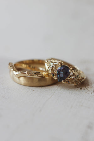 Wisteria | simple matching wedding band - Eden Garden Jewelry™