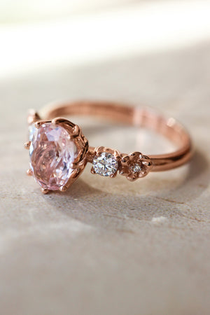 Oval morganite engagement ring - Eden Garden Jewelry™