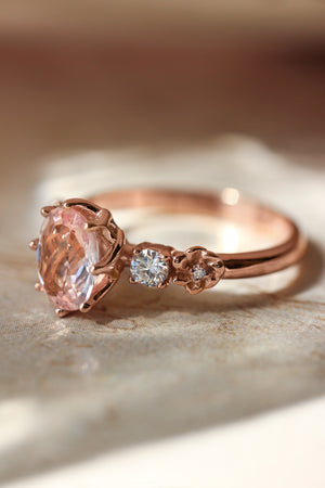 Oval morganite engagement ring - Eden Garden Jewelry™