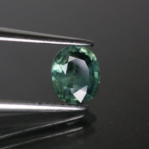 Sapphire | natural, teal (bluish green), oval cut 6.3x5.3 mm, VS, 0.95ct, Madagascar - Eden Garden Jewelry™