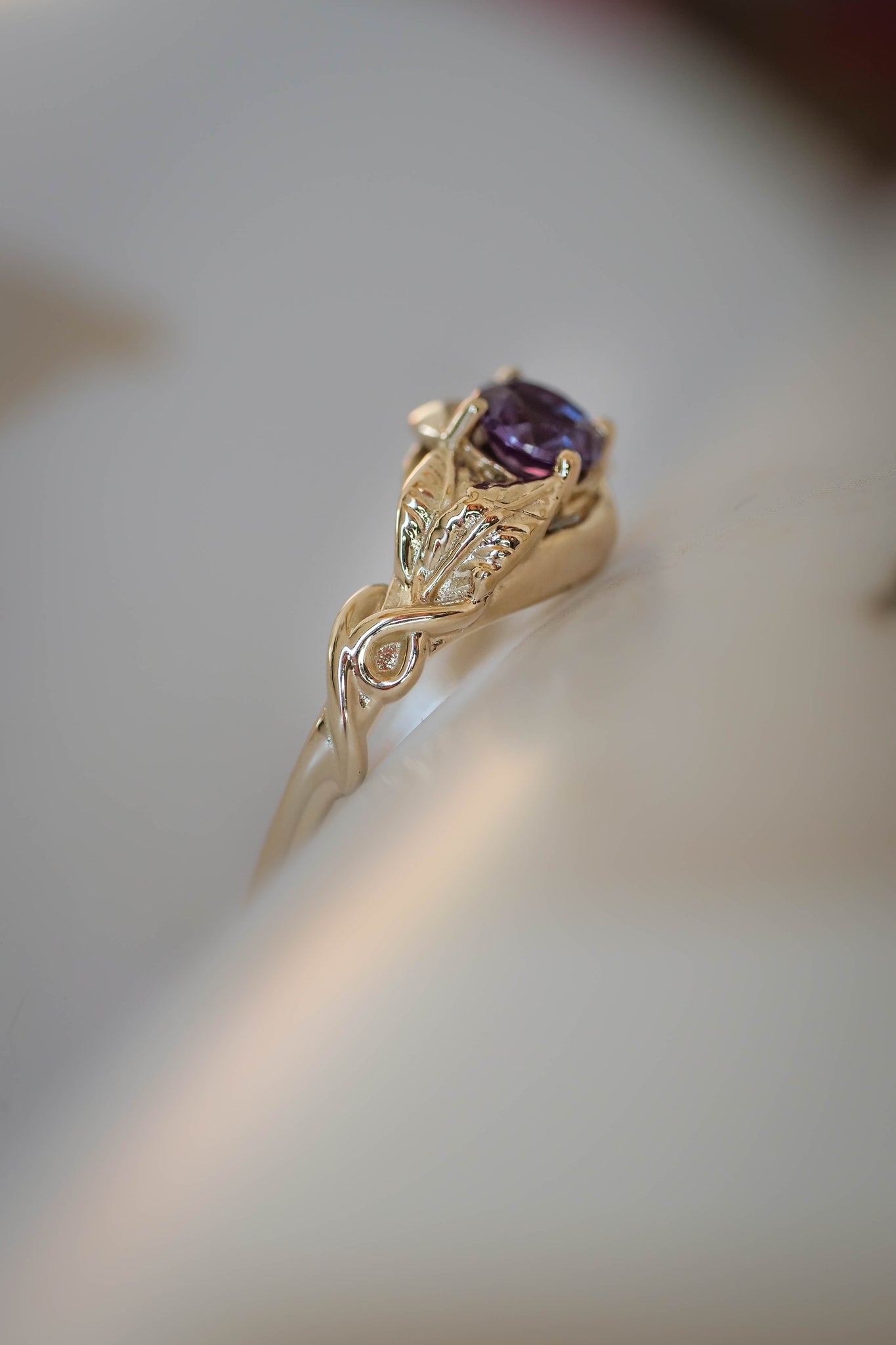 Alexandrite engagement ring / Azalea - Eden Garden Jewelry™