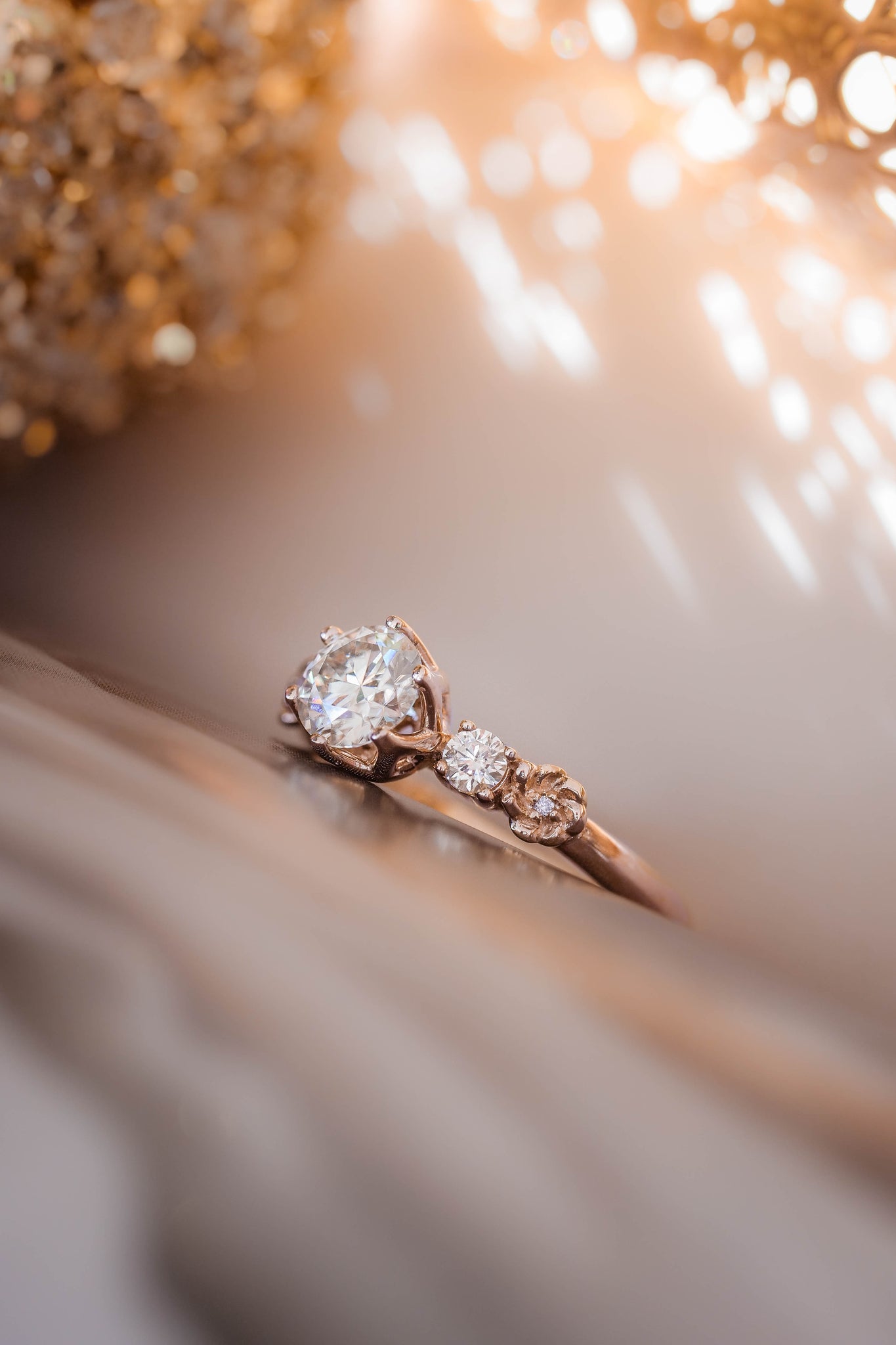 Fiorella round | floral engagement ring setting - Eden Garden Jewelry™