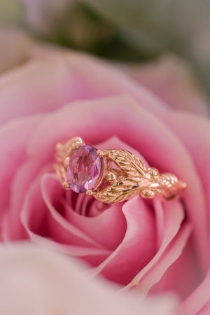 Pink sapphire engagement ring / Cornus - Eden Garden Jewelry™