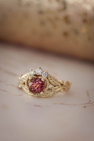 tourmaline and diamonds ring