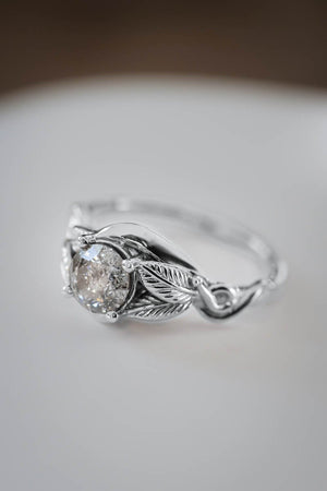 Salt & pepper diamond engagement ring / Azalea - Eden Garden Jewelry™