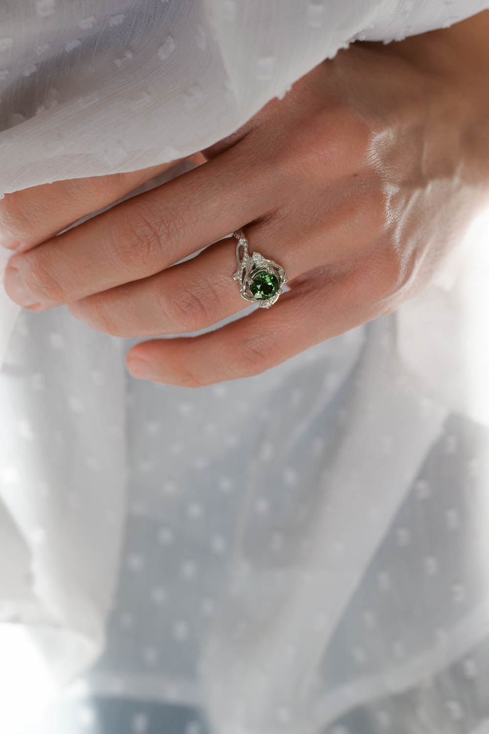 vintage green tourmaline ring