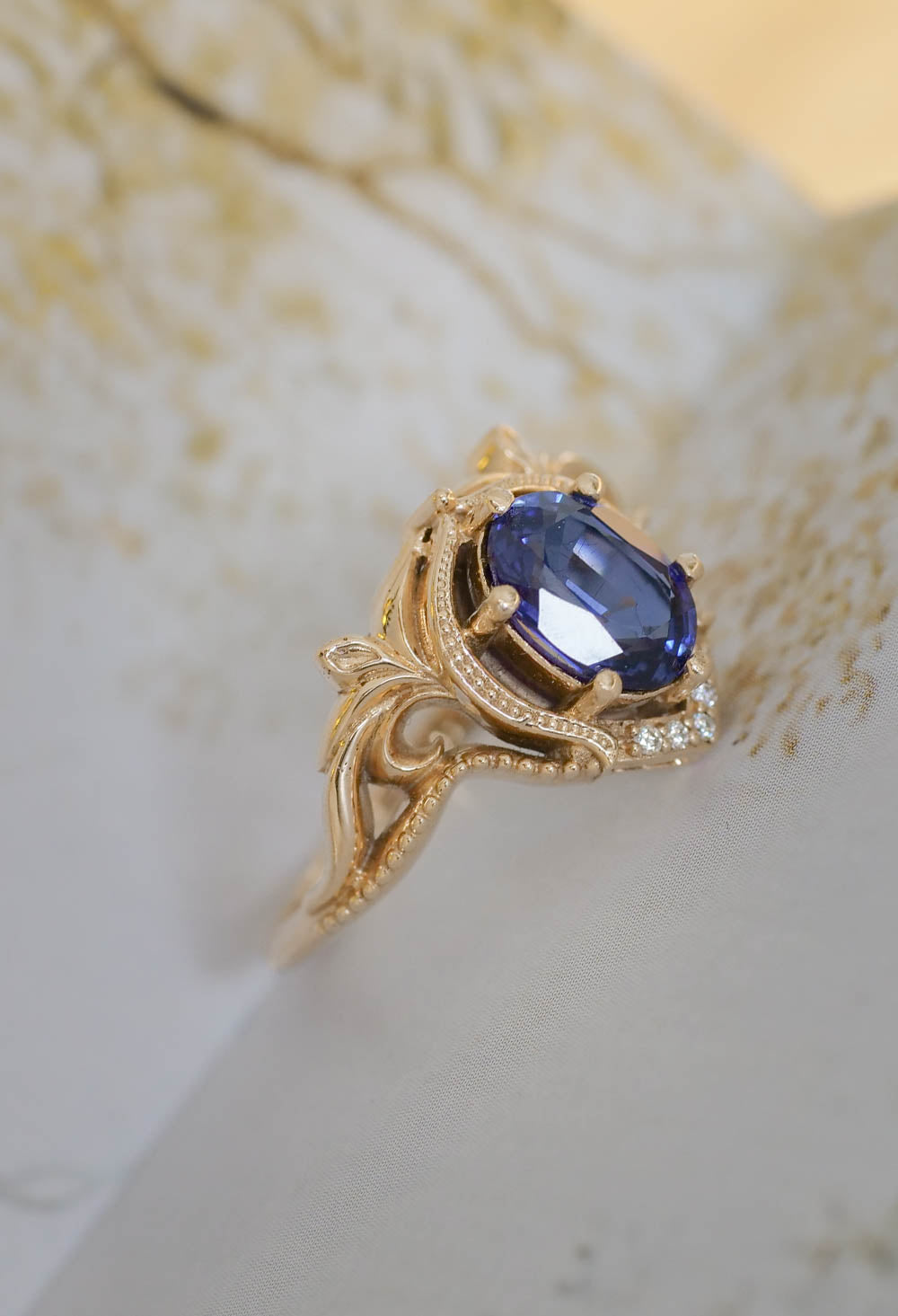 diamond and sapphire rings