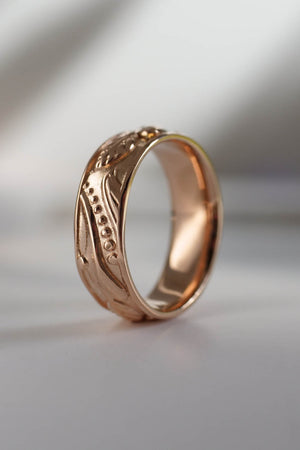 Man wedding band inrose gold 