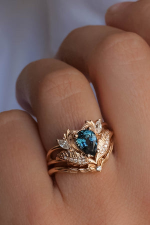 Vintage inspired rings with blue topaz / Adonis - Eden Garden Jewelry™