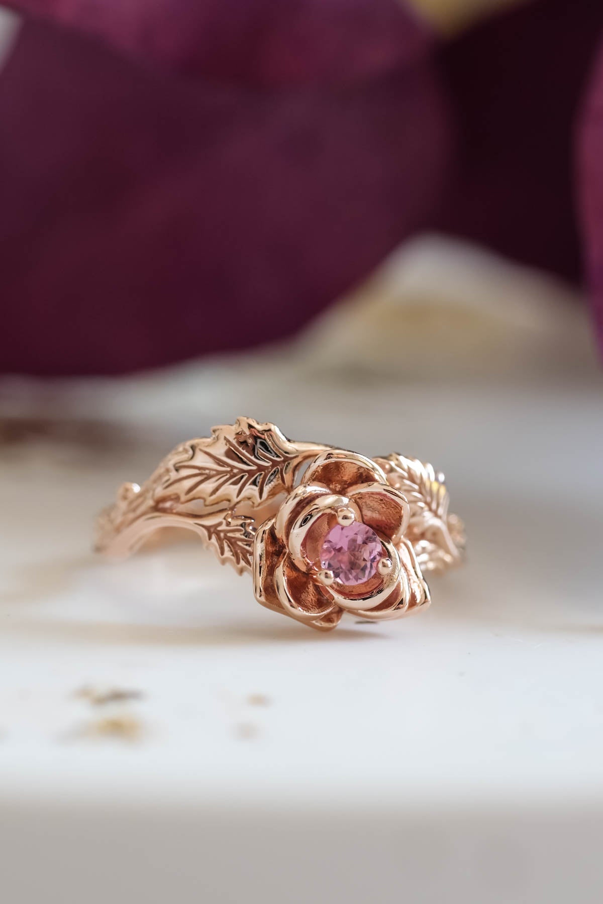 Rose shaped ring, flower engagement ring / Blooming Rose - Eden Garden Jewelry™