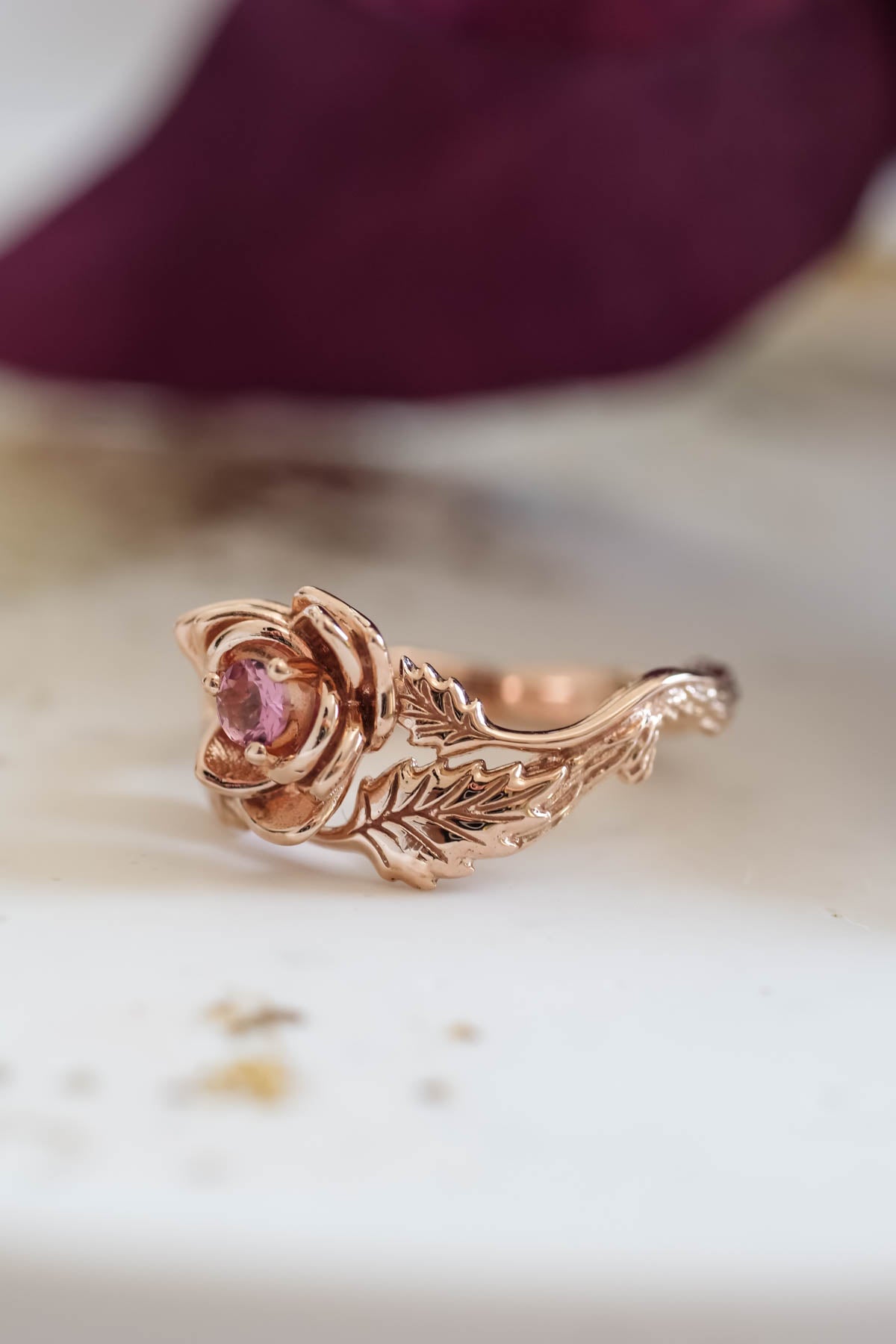 Rose shaped ring, flower engagement ring / Blooming Rose - Eden Garden Jewelry™