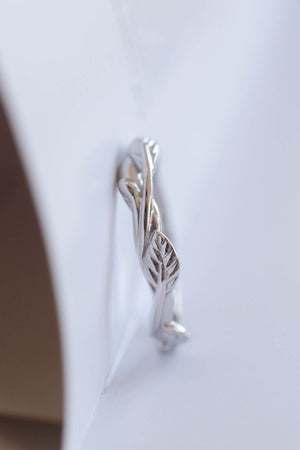 Curved twig ring, matching wedding band for our leaves rings - Eden Garden Jewelry™