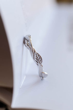 Curved twig ring, matching wedding band for our leaves rings - Eden Garden Jewelry™