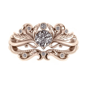 Damariss | custom bridal ring setting, engagement & wedding band set - Eden Garden Jewelry™