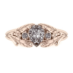 Wisteria | pear cut gemstone setting with accent diamonds - Eden Garden Jewelry™