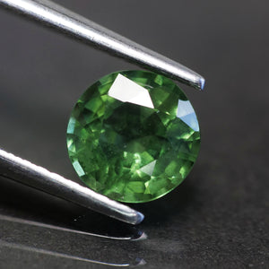 Sapphire | natural, green, round cut 6mm, 1 ct, Thailand - Eden Garden Jewelry™