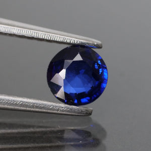 Sapphire | natural, diffusion, blue, round cut 5 mm, VS, 0.5ct, Ceylon - Eden Garden Jewelry™