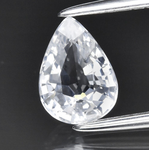 Sapphire white (colourless) pear shape VS 7x5mm 0.94 ct - Eden Garden Jewelry™