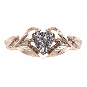 Clematis | branch engagement ring setting, trillion gemstone - Eden Garden Jewelry™