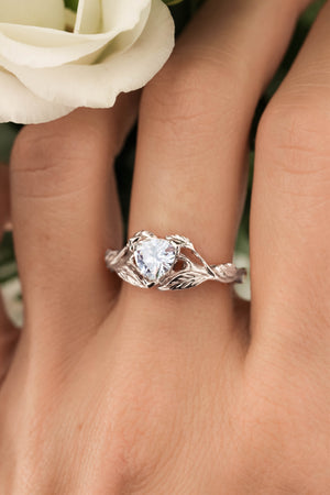 Trillion cut moissanite ring / Clematis - Eden Garden Jewelry™